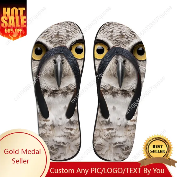 Animal Dog Owl Printed Fashion Home Customized Water Shoes Women Children Bathroom Beach Pool Sandals That Can Be Worn Outside