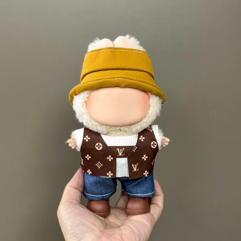 

2025 New Labu Accessories Pull Cloth V1 V2 V3 Baby Clothes Pendant Plush Toy Clothes Suit Skirt Labubu Surrounding.