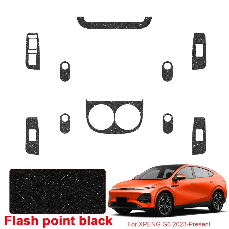 

Car Carbon Interior Sticker Auto Window Lifting Panel Decal For XPENG G6 2023-Present LHD Gear Door Protective Film Accessory