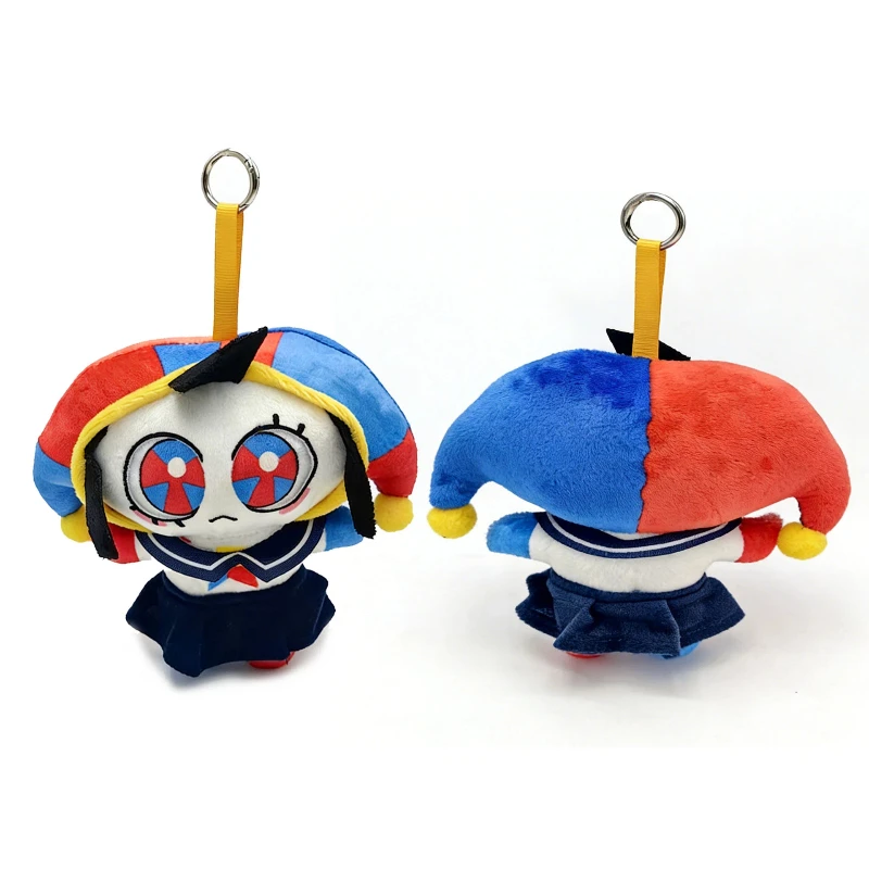 The Amazing Digital Circus Clown Plush Toy Keychain Soft Stuffed Cartoon Pendant Bag Decor For Adult Anime Collectors Fans - view 5