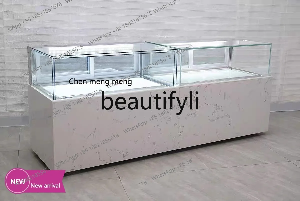

x Single-layer, panoramic infinity glass display cabinet commercial, refrigerated cabinet coffee shop fresh-keeping cabinetx