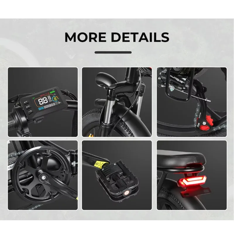 دراجة كهربائية عالية السرعة بدون فرش قابلة للطي للبالغين