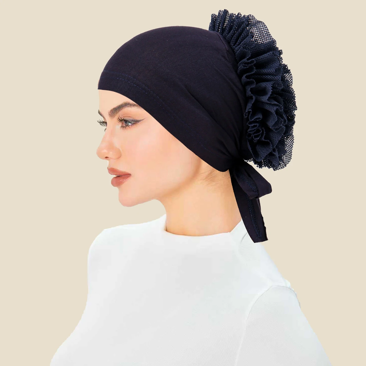 2026 nueva moda musulmana Hijab bufanda suave turbante elástico capó Tie Back Volumizer Underscarf diadema envoltura india Headwrap