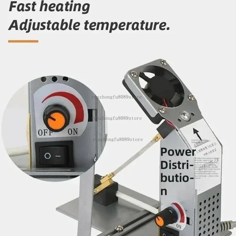 220V Hot Knife Cutter Adjustable Temperature Electric Heat Cutting Machine for Nylon Satin Ribbon Elastic Band Label