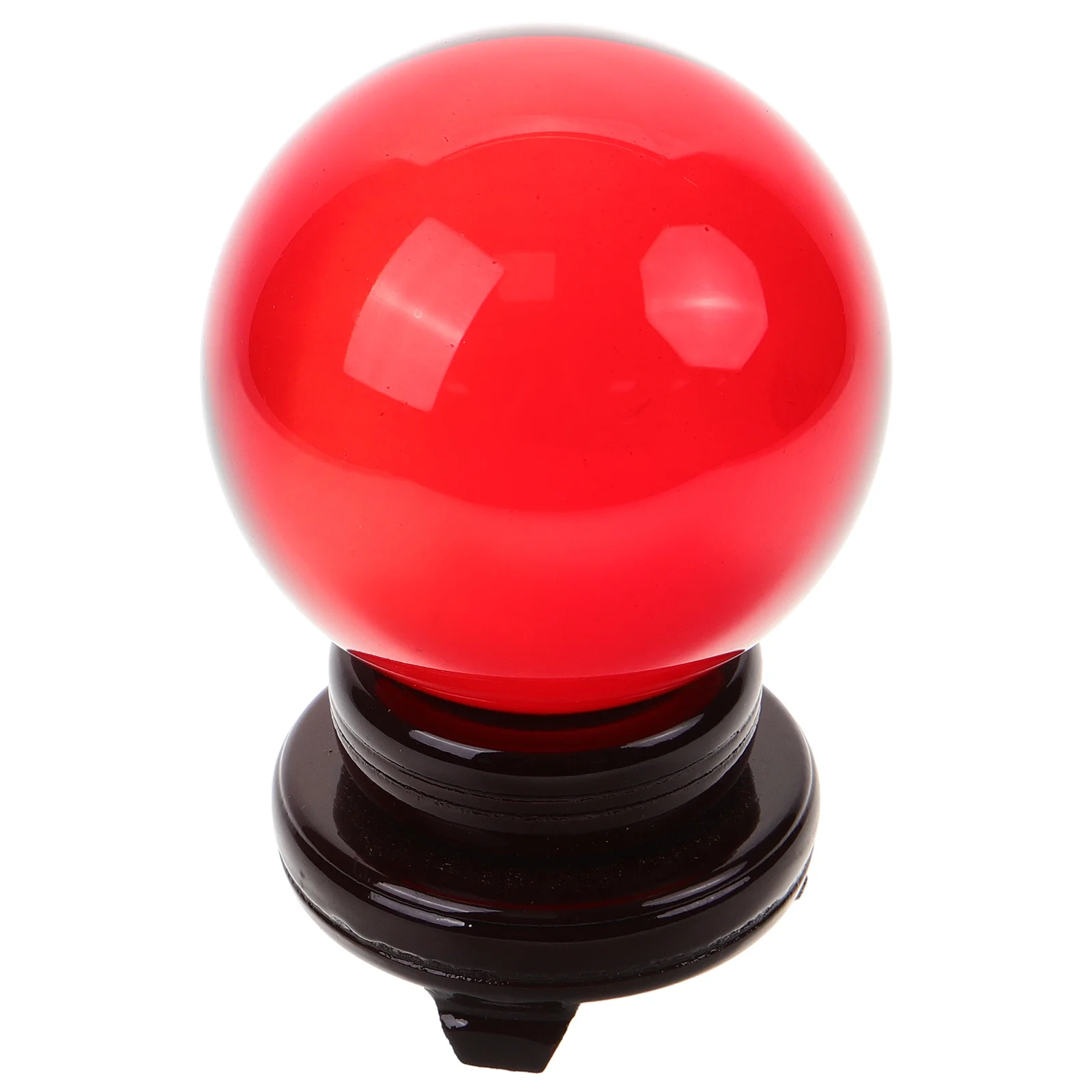 

1 set 1 Set Of Glass Ball With Wooden Stand For Home Office Tabletop Decor Glass Sphere Decoration Desktop Living Room Bedroom