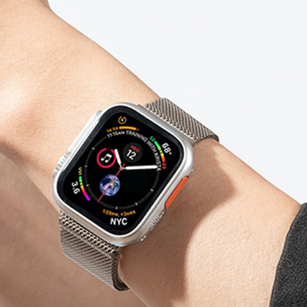Milanese Magnetic Loop Band for Apple Watch Ultra 2 49mm 10 46mm 9 8 7 45mm Metal Strap for iWatch Series 6 5 4 SE 44mm Bracelet