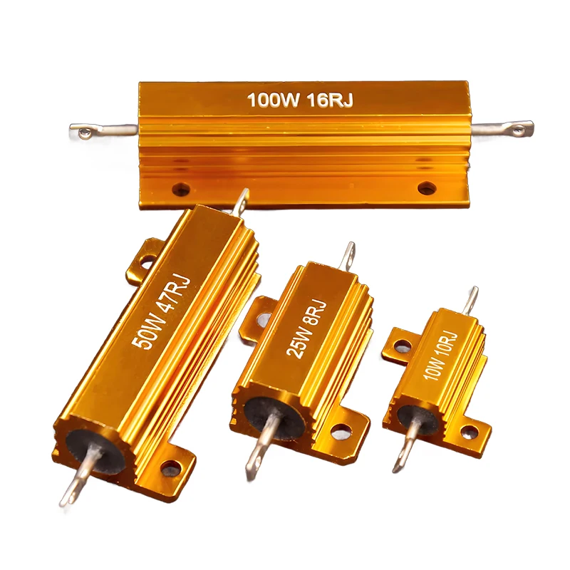 20 Pieces Factory Direct Sales Gold Aluminum Shell Resistor RXG24 200W 8RJ