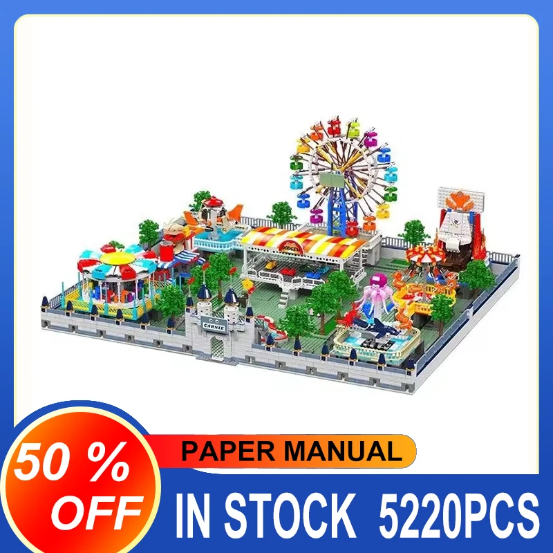 

Mould King 11022 The Amusement Park Building Blocks Puzzle Unique Assembly Technical Bricks Set Children Toy Birthday Gift Kids