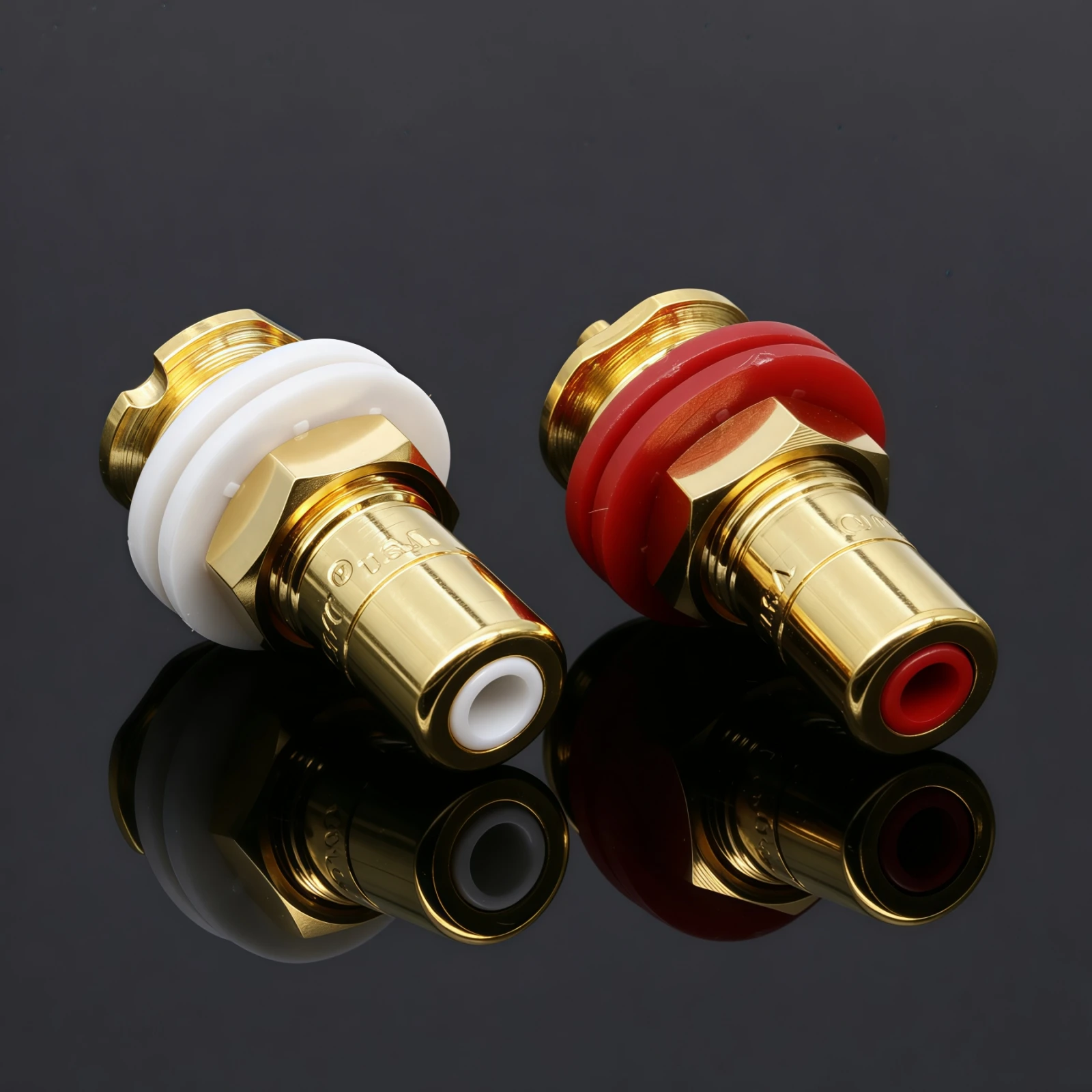 CMC 816-WU Oxygen-Free Copper Gold Plated RCA Female Jack HiFi Audio Signal Lotus Socket Terminal for Tube Amp Preamp CD Player