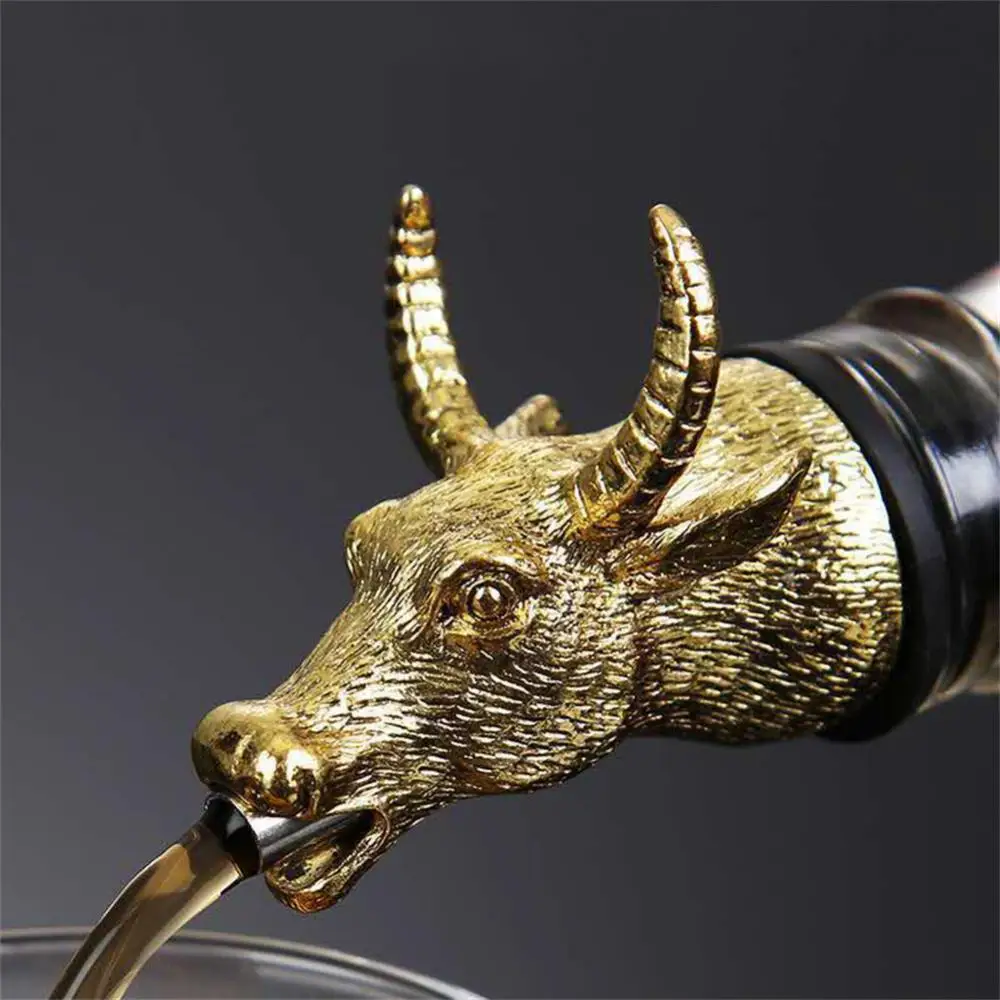 Wine Pourer Deer Elk Lion Wine Stopper Stainless Steel Bartender Tool Deer Head Wine Mouth Wedding Party Bottle Stoppers image 5