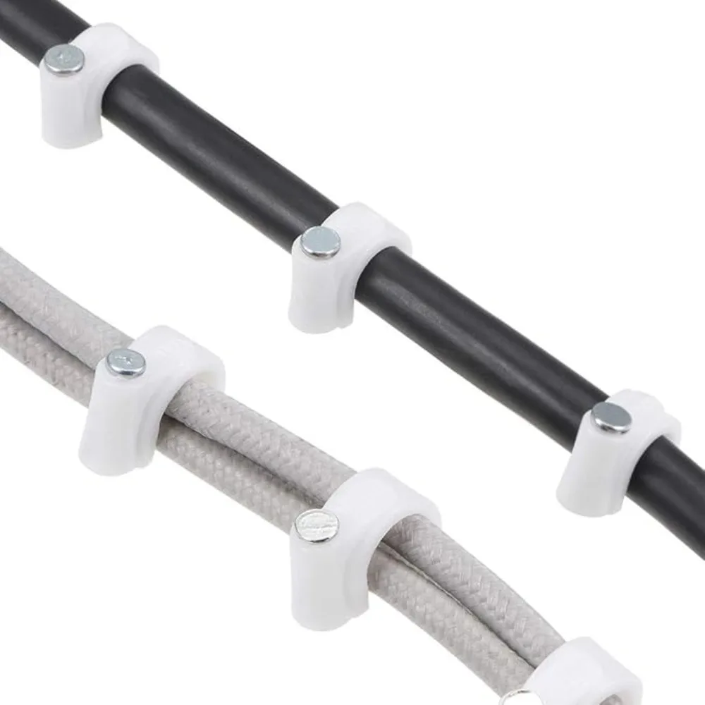 50pcs Cable Clips 4/6/8/10/12/14/16/20mm Wire Clips Nail in Clips Tacks Coaxial Nail Clamps Nails for Cords