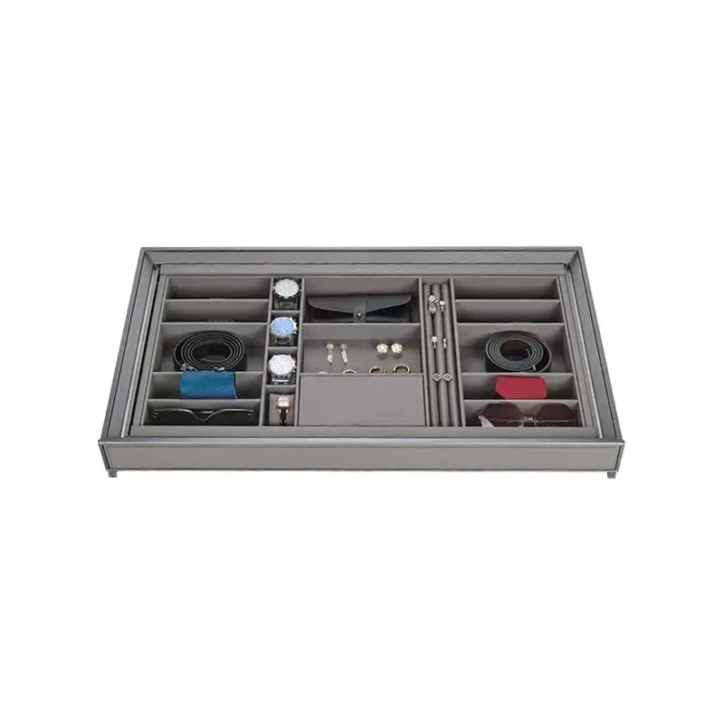# Wardrobe Cloakroom Multifunctional Damping Jewelry Push-pull Dobaoke Storage Sorting Box, Jewelry Box Only Including Track