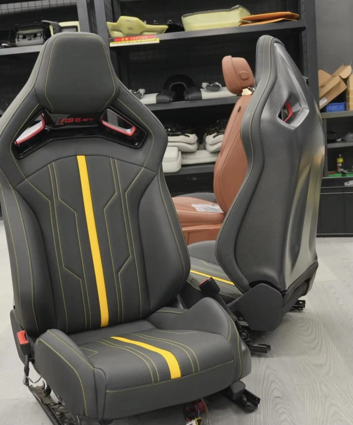 Premium B10  Carbon Bucket Seats Upgrade for  Adjustable Racing Style Suede Leather Seats