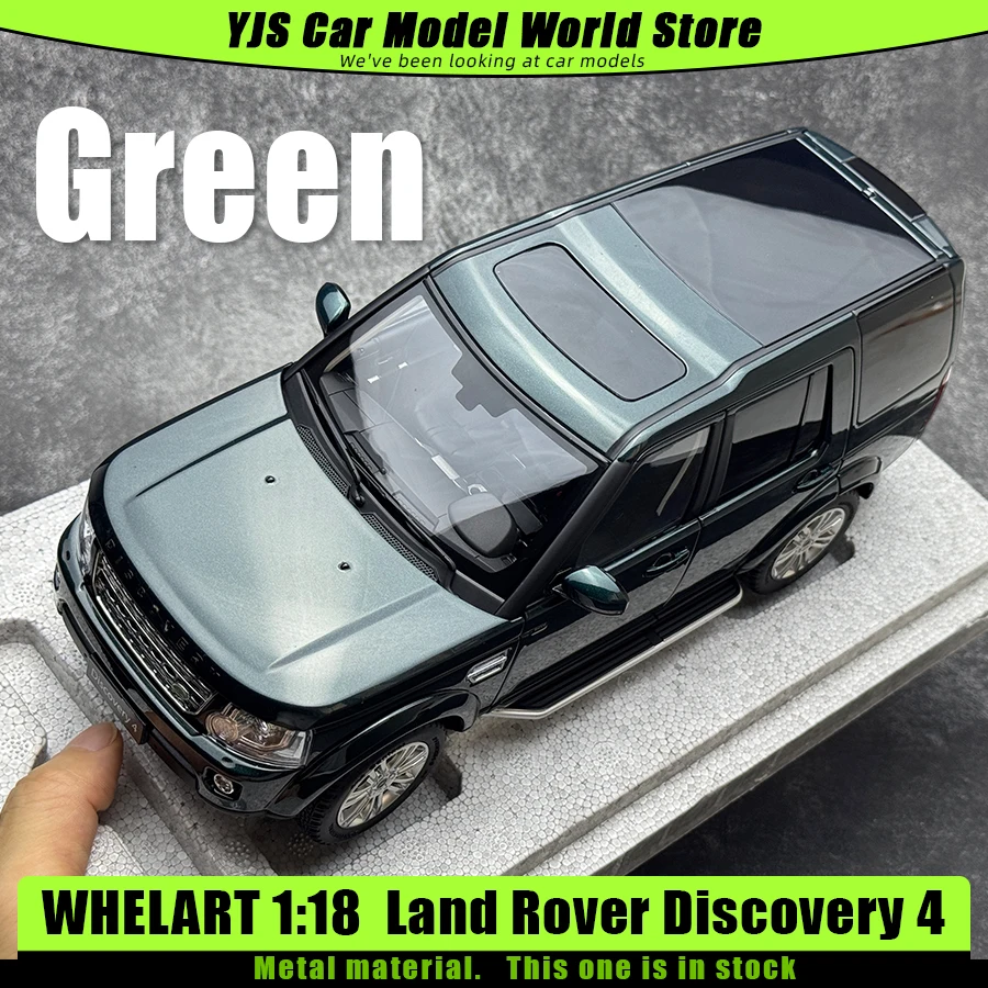 WHELART 1/18 2014 Land Rover Discovery 4 Diecast Model Black Green Metal Car Model Static Decoration Holiday Gift Collection