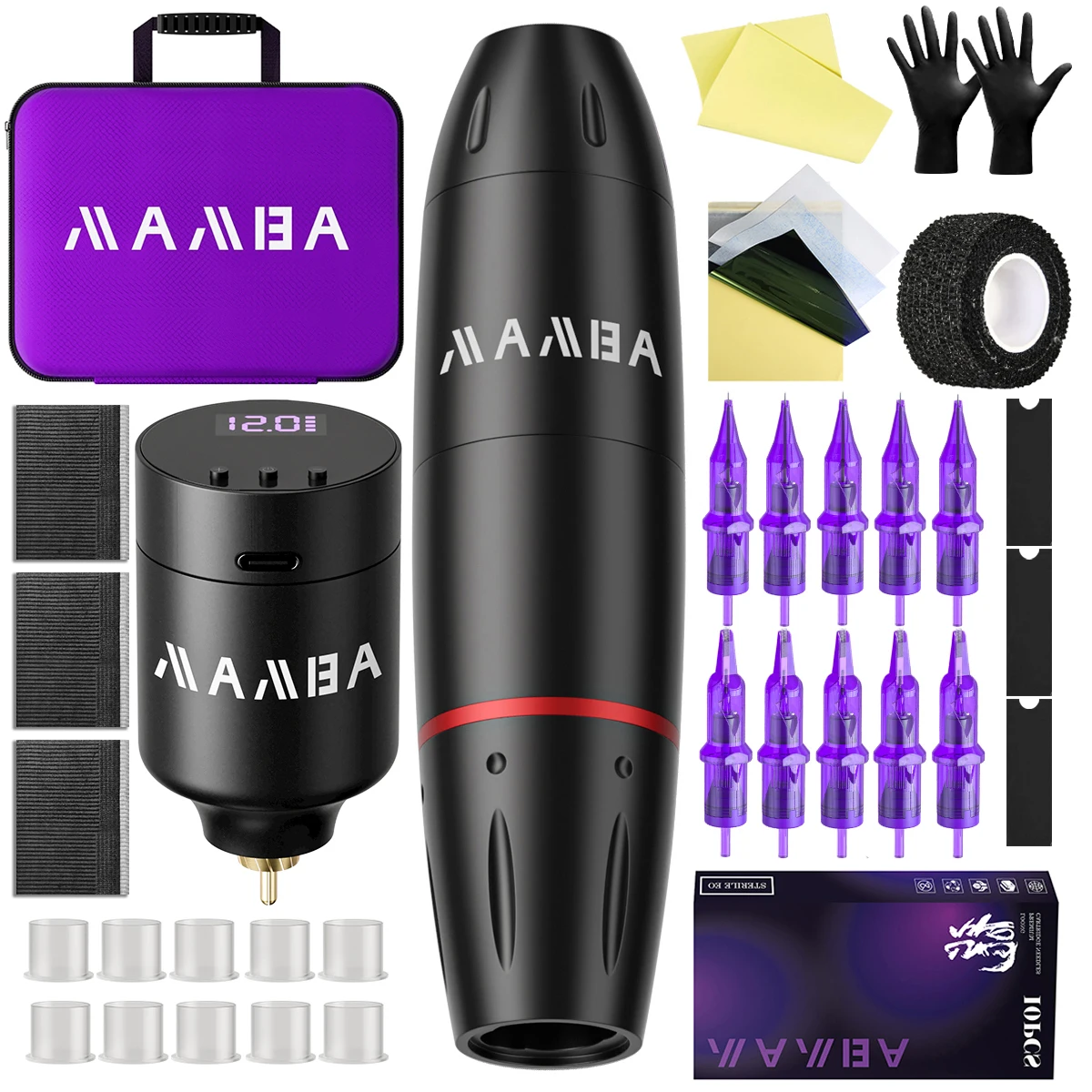 

Wireless Rotating Tattoo Machine Set Tattoo Electric Pen with Needle Tattoo Equipment Body Art Makeup Beginner's Supplies