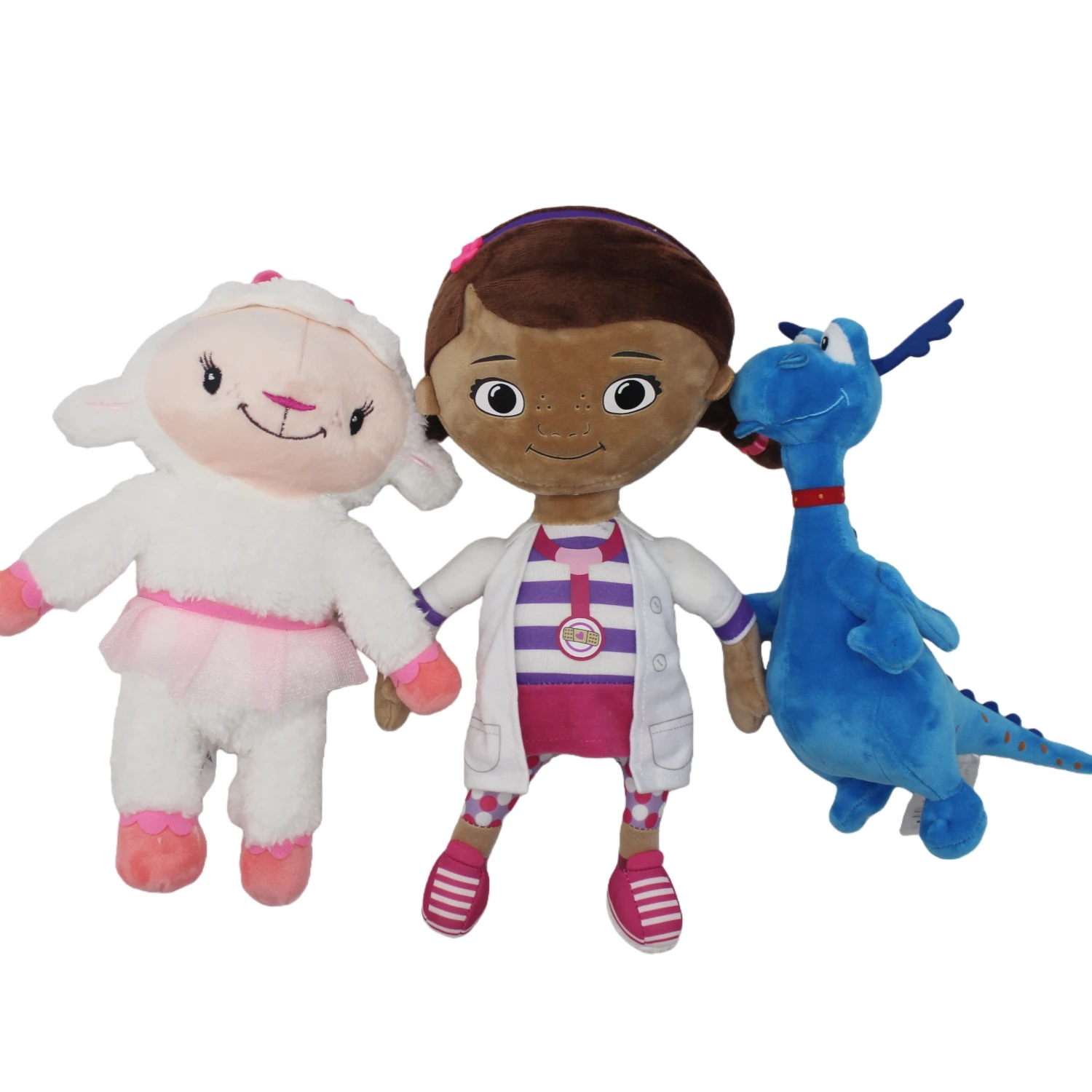 

Набор из 3 мягких плюшевых игрушек Disney TV Doc McStuffins: милые плюшевые куклы Лэмби и Чилли, мягкие плюшевые игрушки для малышей, подарок для детей