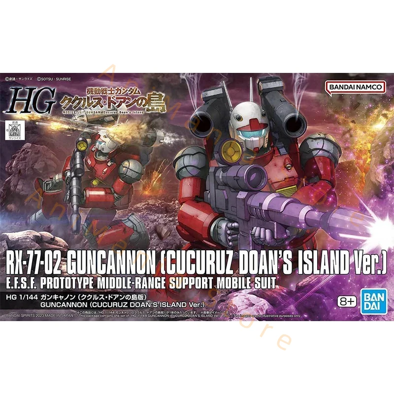 Bandai Gundam modelo Kit HG Guncannon Cucuruz Doan Island figura de acción Gunpla Kit de construcción coleccionables figuras de Anime juguetes regalo
