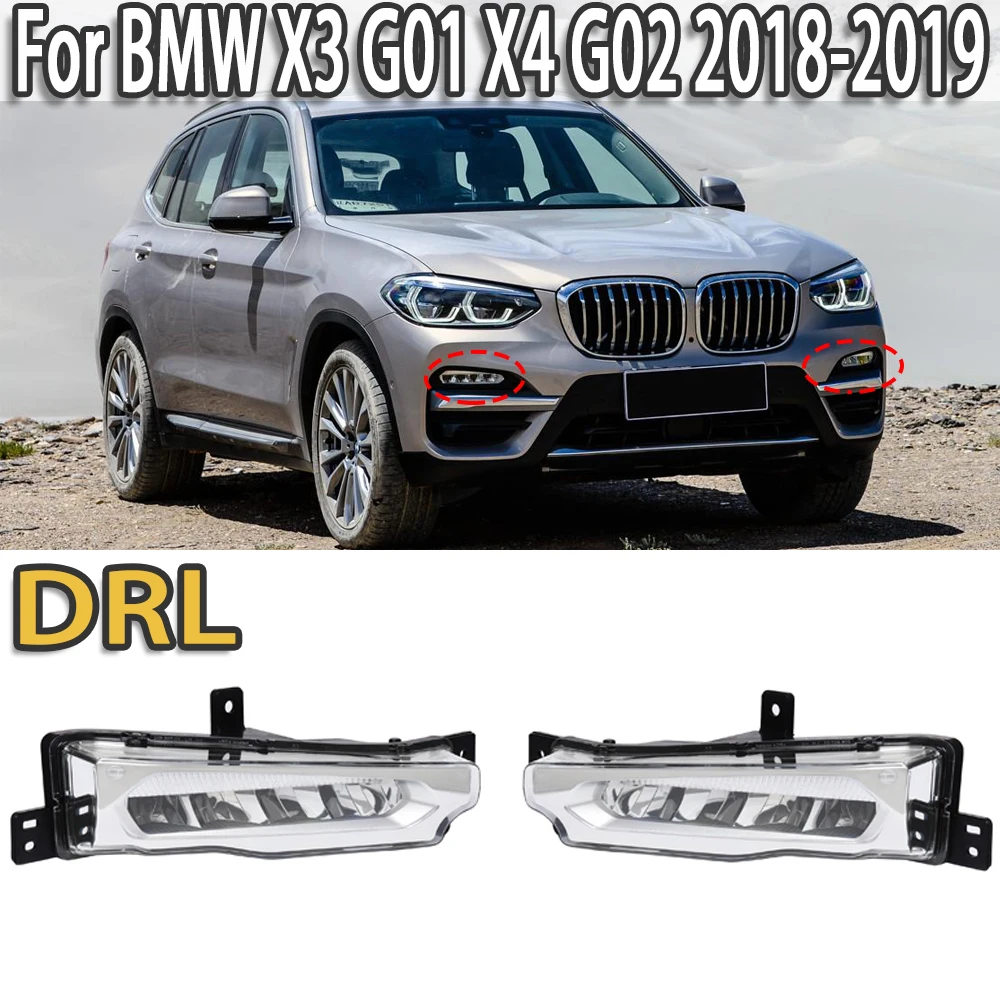 Pop Front Bumper Fog Light Left Right Side LED Fog Lamp For BMW X3 G01 X4 G02 2018-2019 63177412527