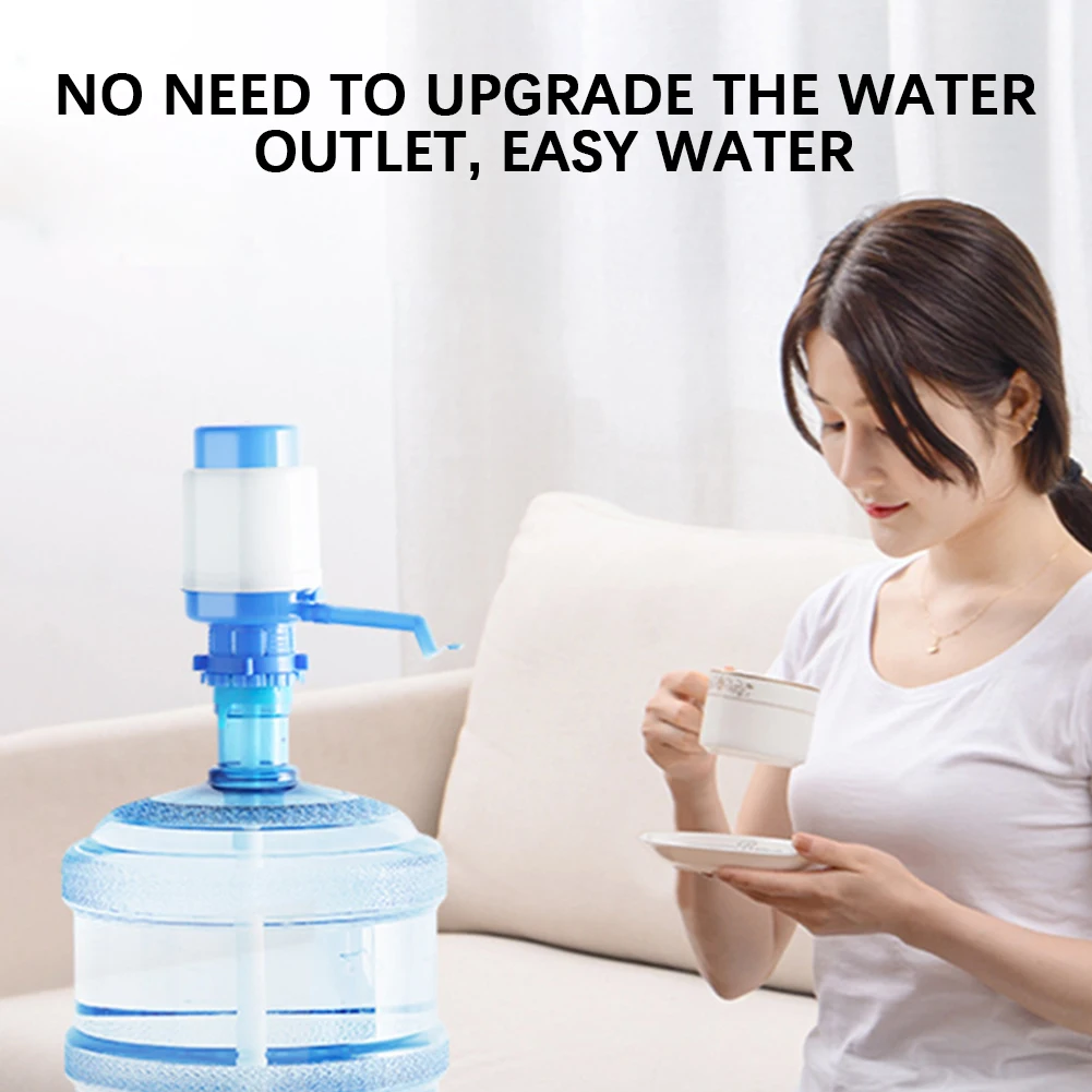 Manual Hand Press Pump Universal Food Grade Water Water Intake Device Removable Quick Water Stop Bucket For Home/Office