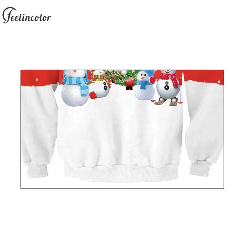 Sweats à capuche de vacances College en 3D pour femmes, pull arbre de Noël, bonhomme de neige de Noël, couple, PVD graphique, rouge, blanc, vêtements d'automne