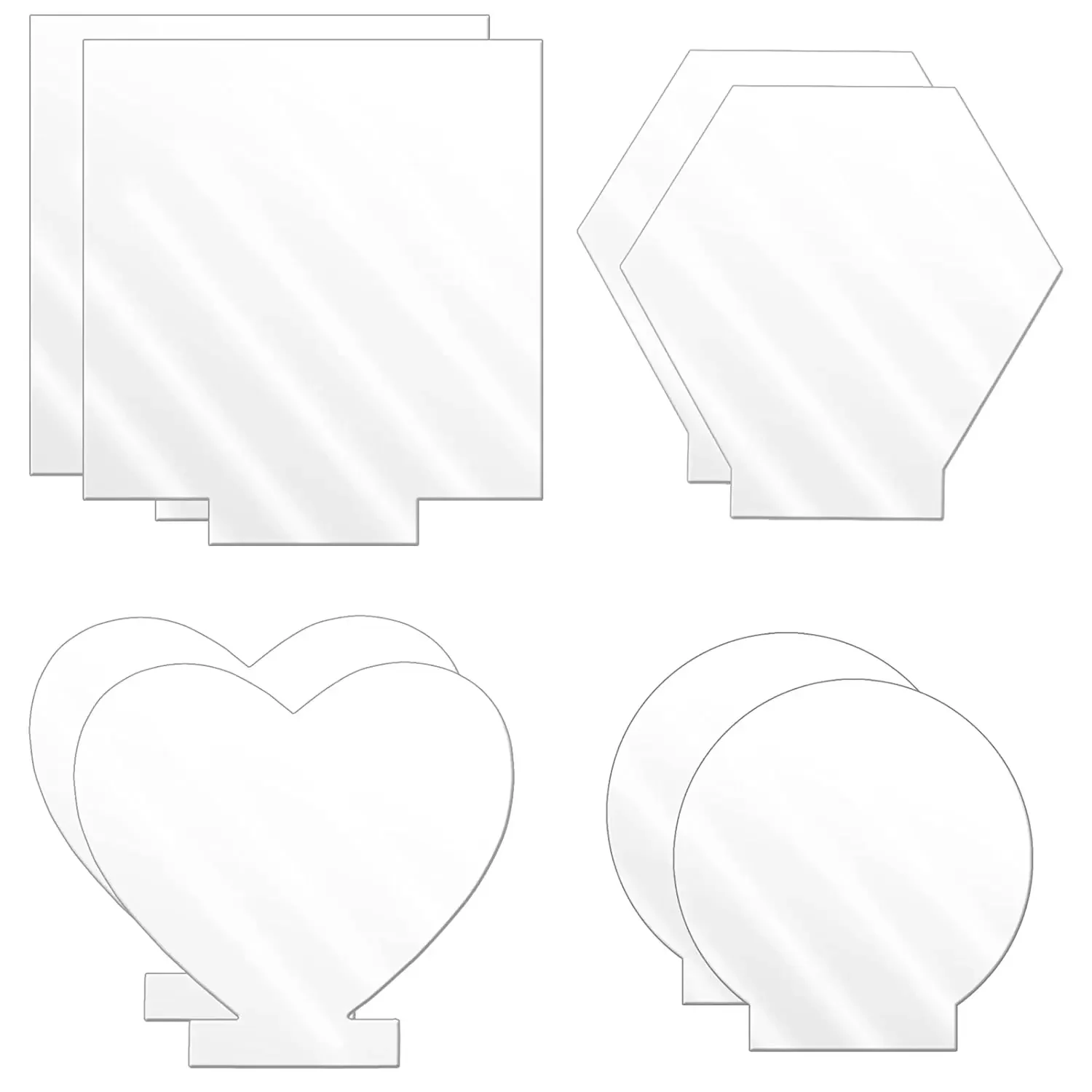 Clear Acrylic Rectangular Plates DIY Craft,Painting,Modern Aesthetic Design,Craft Projects,Sleek Appearance,Highquality Material