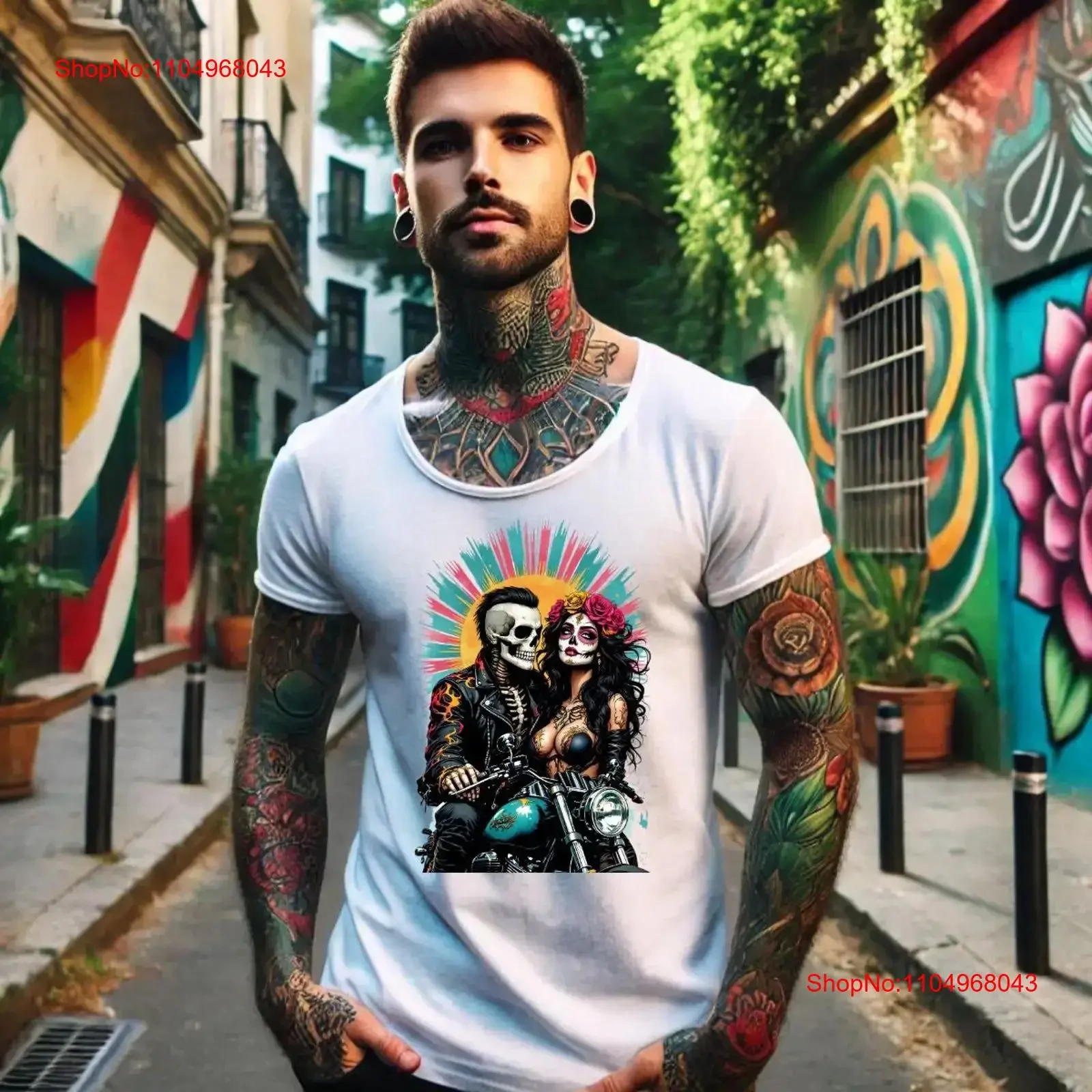 

Softstyle T Shirt Motorcycle Print Crew Clothes MotoGirlGear Biker vintage Washed Casual Top For Everyday Wear Stylish