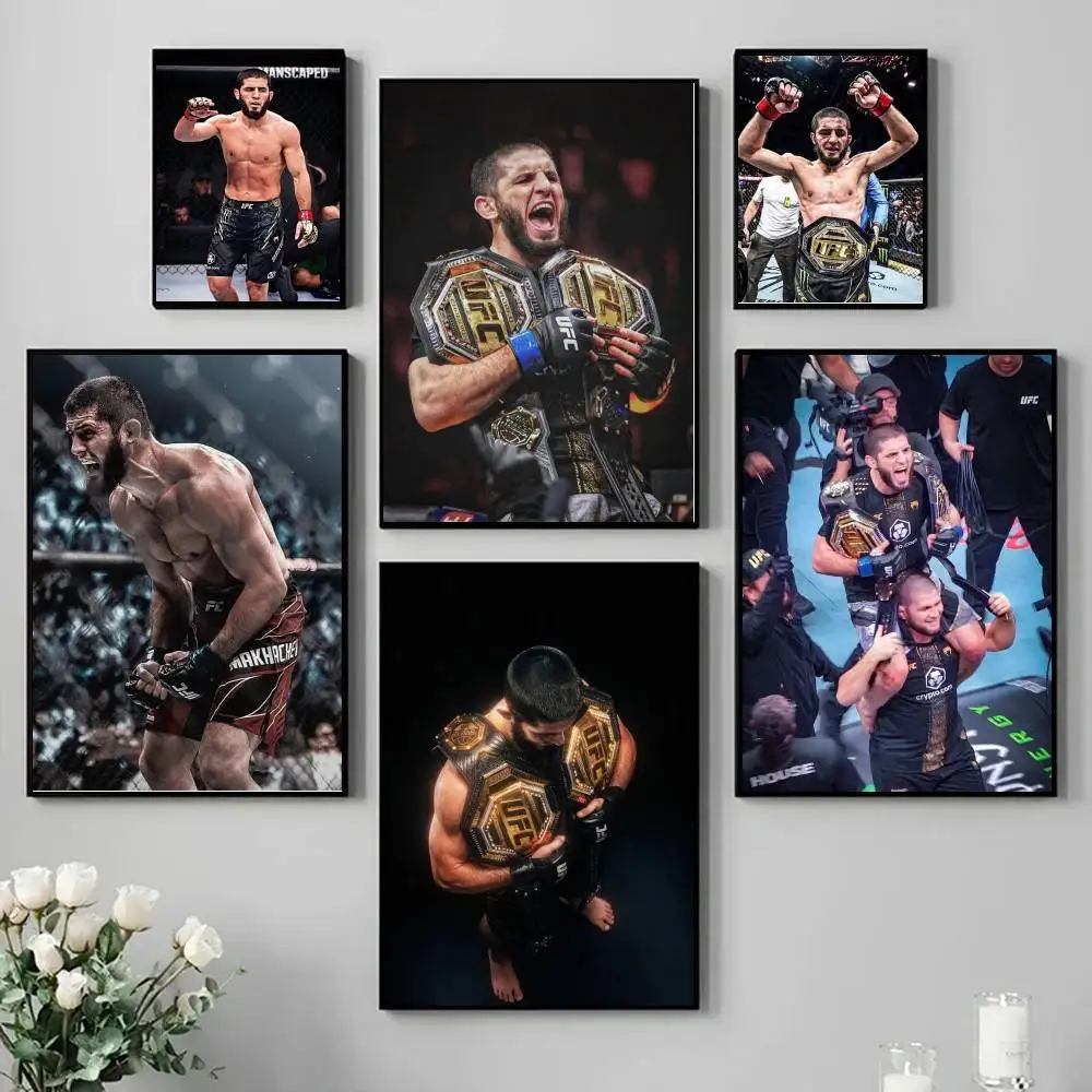 Boxer I-Islam M-Makhachev  Poster Self-adhesive Art Waterpro