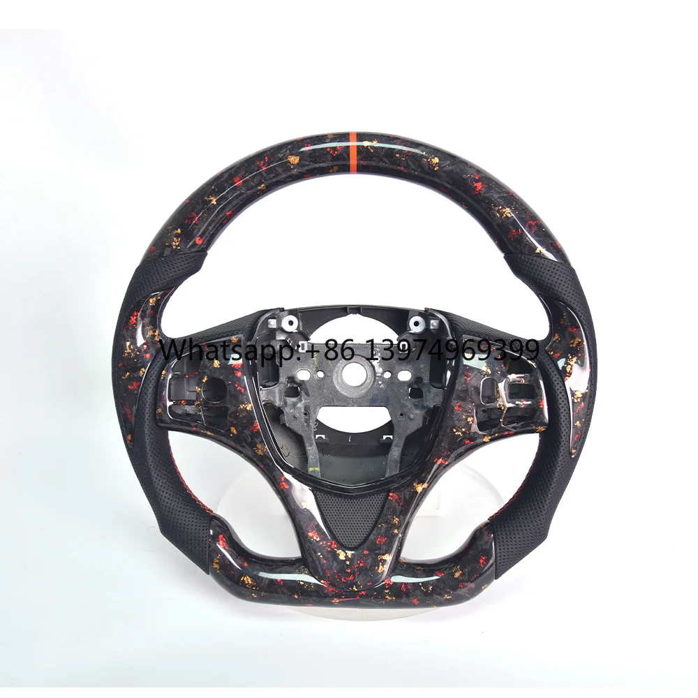Suitable for Acura 2019 Modified Carbon Fiber Steering Wheel Assembly with Leather Punching Customization Upgrade