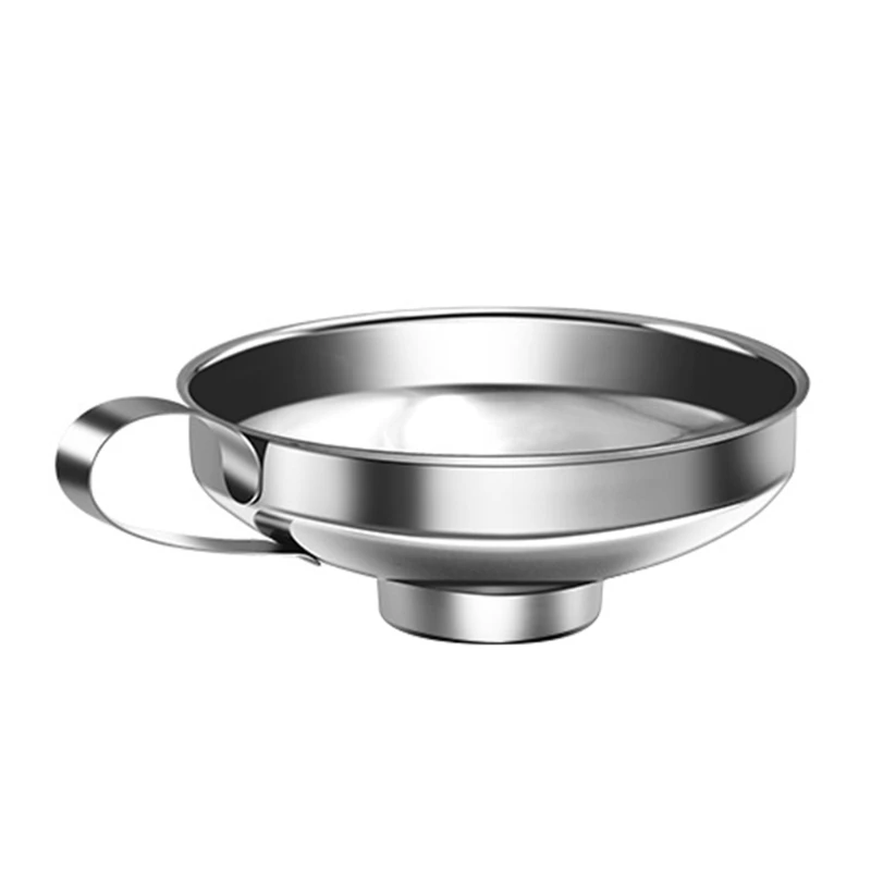 Stainless Steel Funnel Diameter 3.6cm Canning for Wide and Regular Jar Jars Canning Supplies Kitchen Funnel Wine Oil