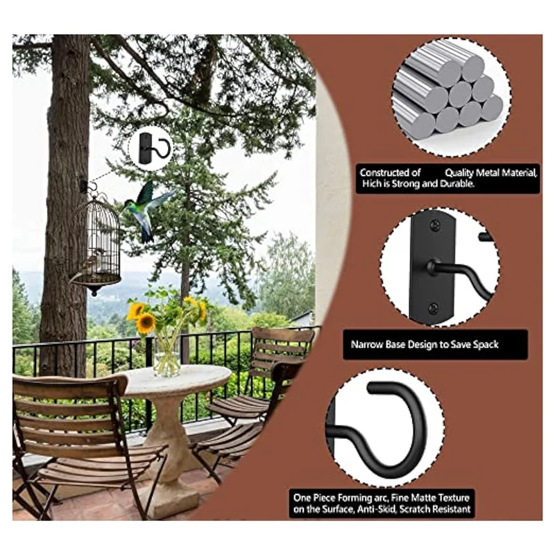 BAAG-Столочные крючки для подвешивания растений, настенный крючок для цветов, корзина для цветов, колокольчики, фонари, фонари, кормушки для птиц
