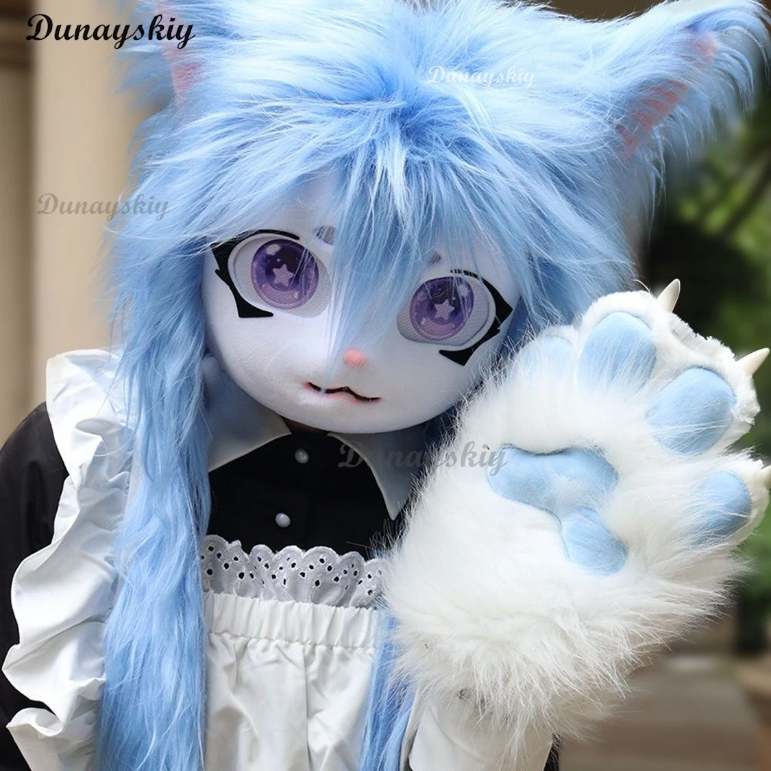 Furry Cosplay Kig Fursuit Kigurumi Headset Costume Kawaii Cute Animal Comiket Furries Paw Head Base Mask Rabbit Cat Doll Costume