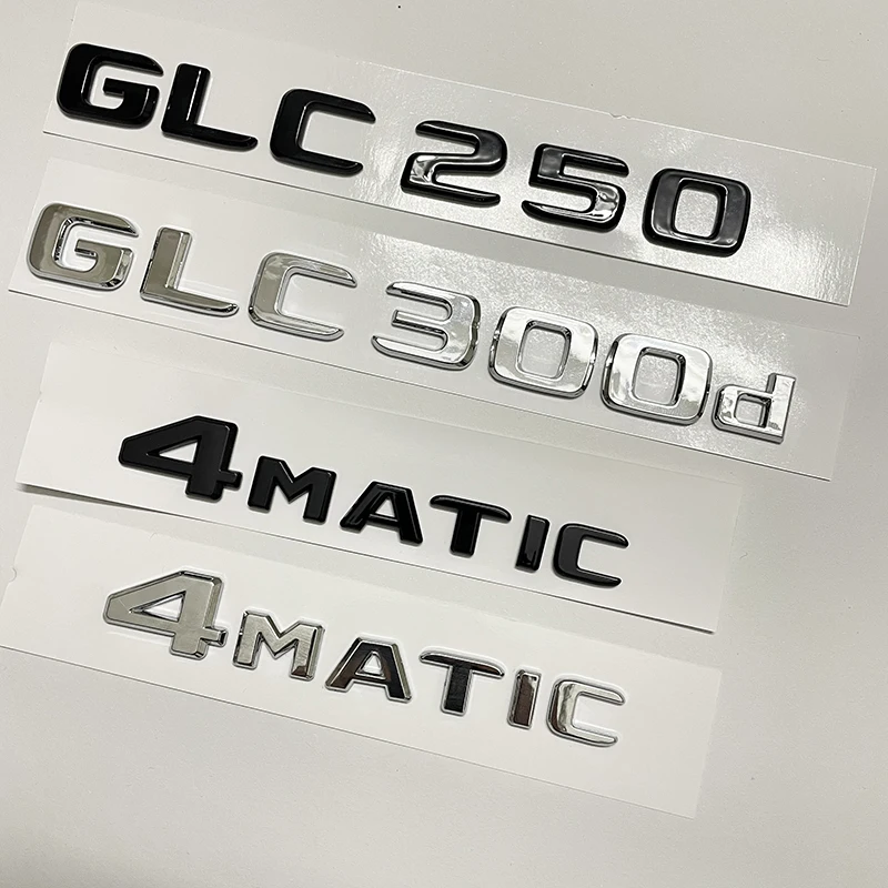 3D ABS Car Tail Rear Trunk Badge Emblem Letter Stickers For Mercedes Benz GLC Class X253 GLC300de GLC300e GLC350e GLC400e GLC260