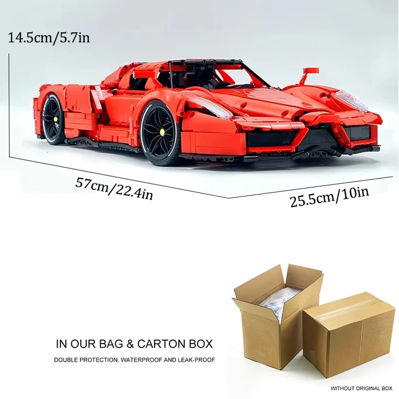 KBOX 10523 technische sportwagen bouwstenen gepersonaliseerde snelle snelheid racen baksteen puzzel montage speelgoed kerstcadeau voor kinderen