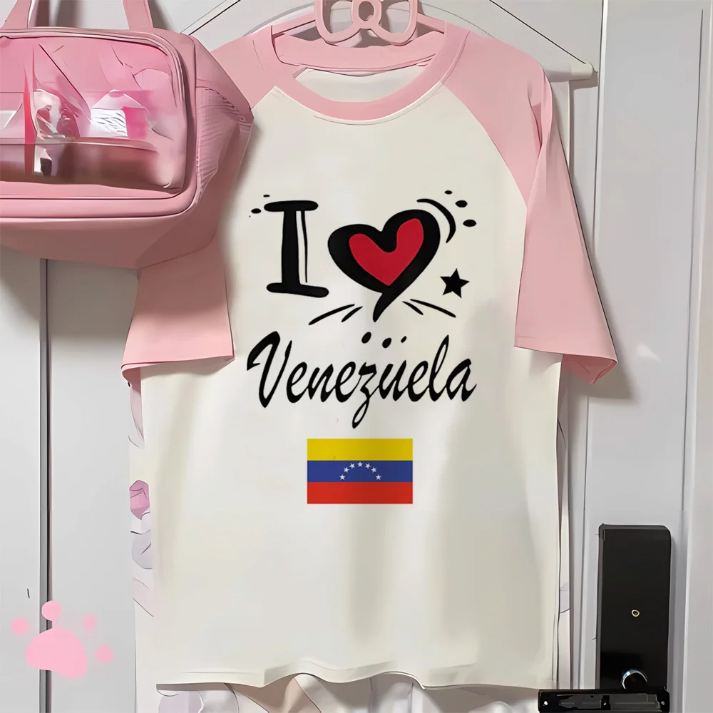 Venezuela top women comic graphic tee youthful top girl harajuku graphic 2000s clothing