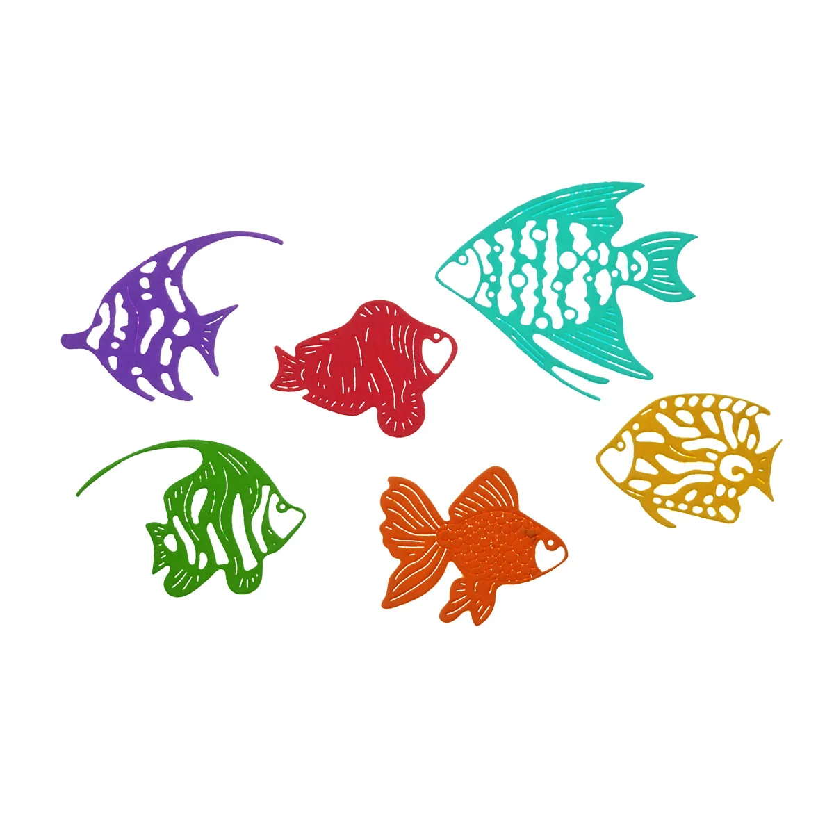 Metal Cutting Dies Tropical Fish Angelfish Scrapbooking Diy Greeting Card Cutter Stencil Clipart Clip Art Paper Decorating Mold