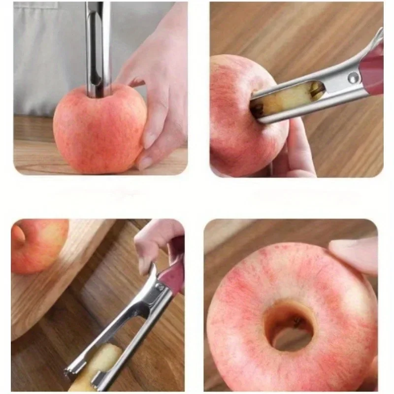1pc Stainless Steel Apple Corer Corer Corer Tool Fruit Cutter Kitchen Household Snow Pear Hole Digging Artifact