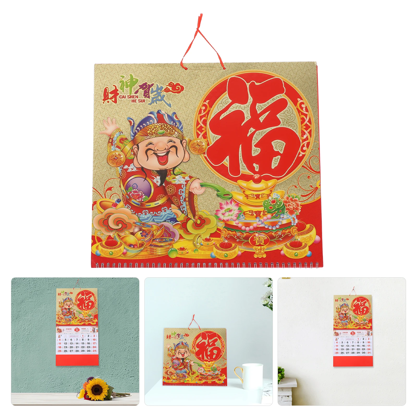 

2026 Horse Wall Chinese Lunar Year Elegant Decorative Office Home Zodiac Horse Traditional Cultural Flip Schedule Planner Tear