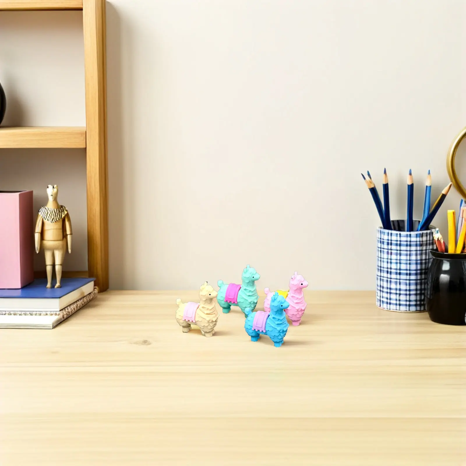 50Pcs Kawaii Alpaca Erasers Bulk Erasers Set Portable Compact Eraser for Classroom Supplies Back to School Drawing