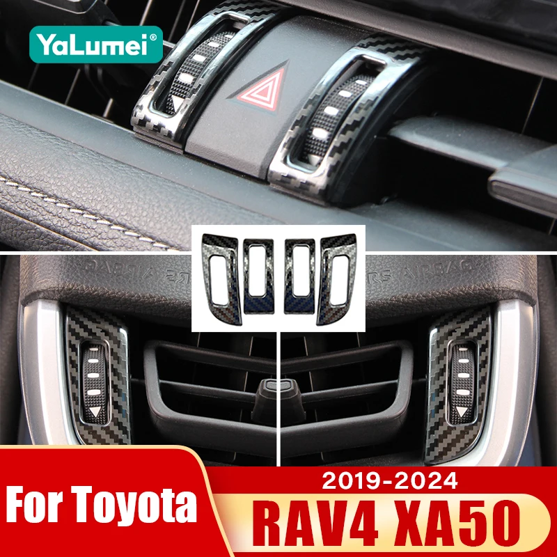 

For Toyota RAV4 XA50 2019 2020 2021 2022 2023 2024 Hybrid Car Central Control Air Conditioning Vent Outlet Cover Accessories