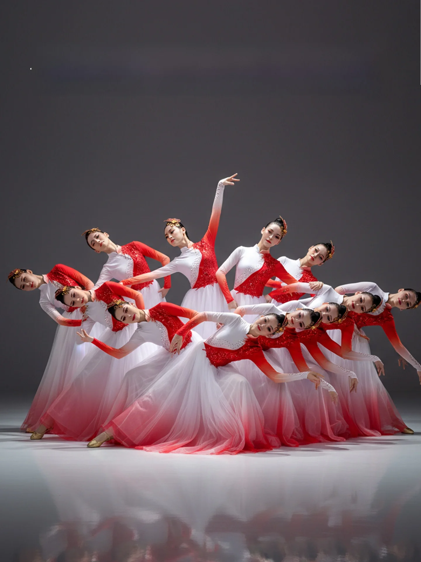 

Modern Dance Performance Costume Big Skirt Opening Dance Year Spring Festival Evening Lighting Dance Costume