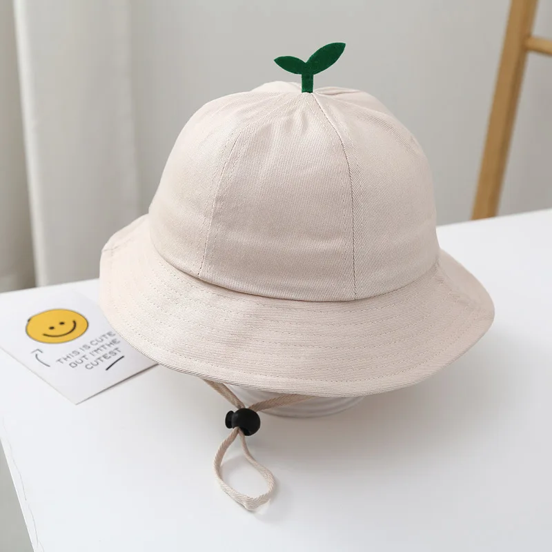 Children\'s Spring Summer Thin Boys And Girls Sunscreen Kindergarten Baby Sun Hat Travel Rope Fisherman Hat Cotton Beach Sun Hat