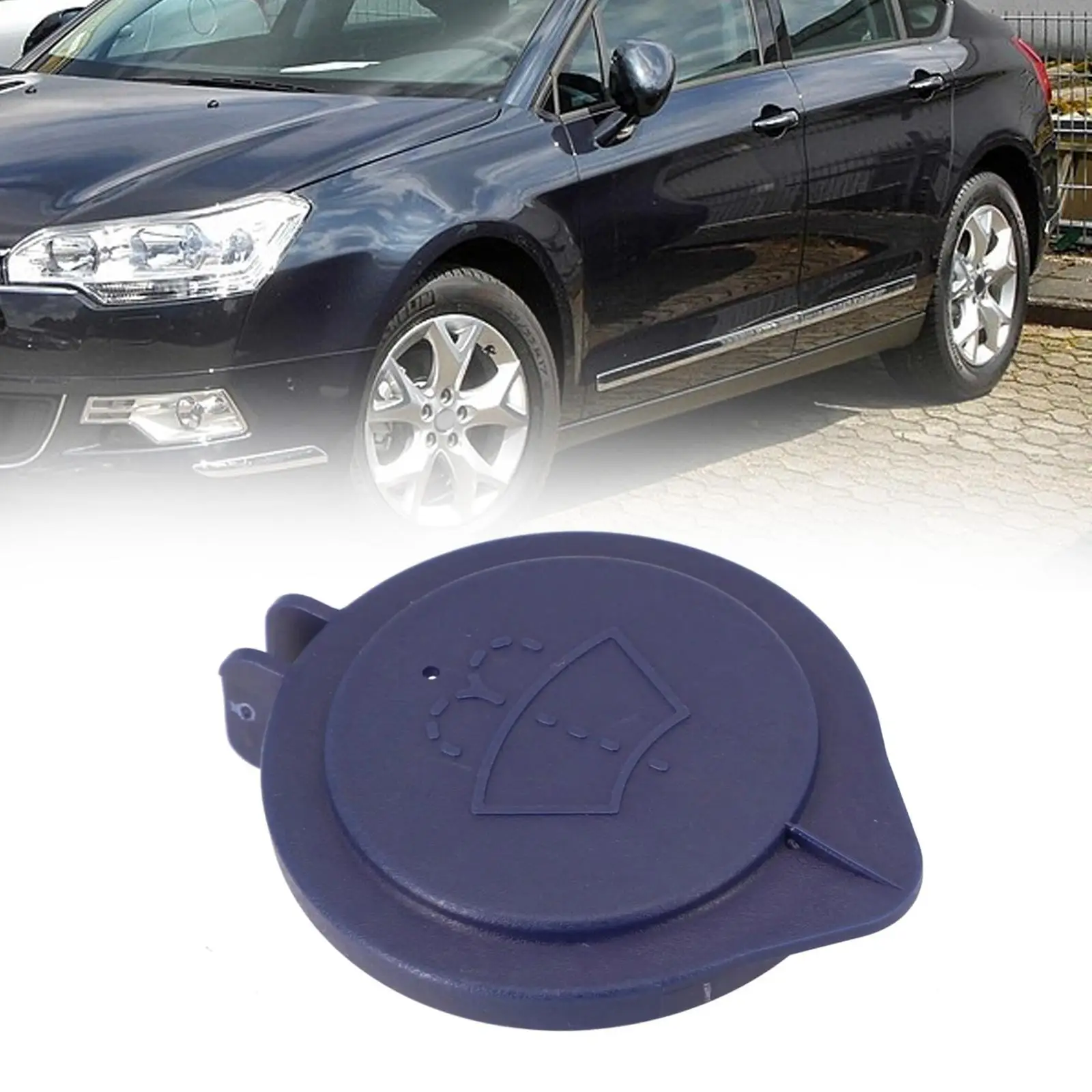 643237 Spare Easy to Install Maintenance Garage Repair Windshield Washer Bottle Cap Assembly Replacement for Peugeot 5008