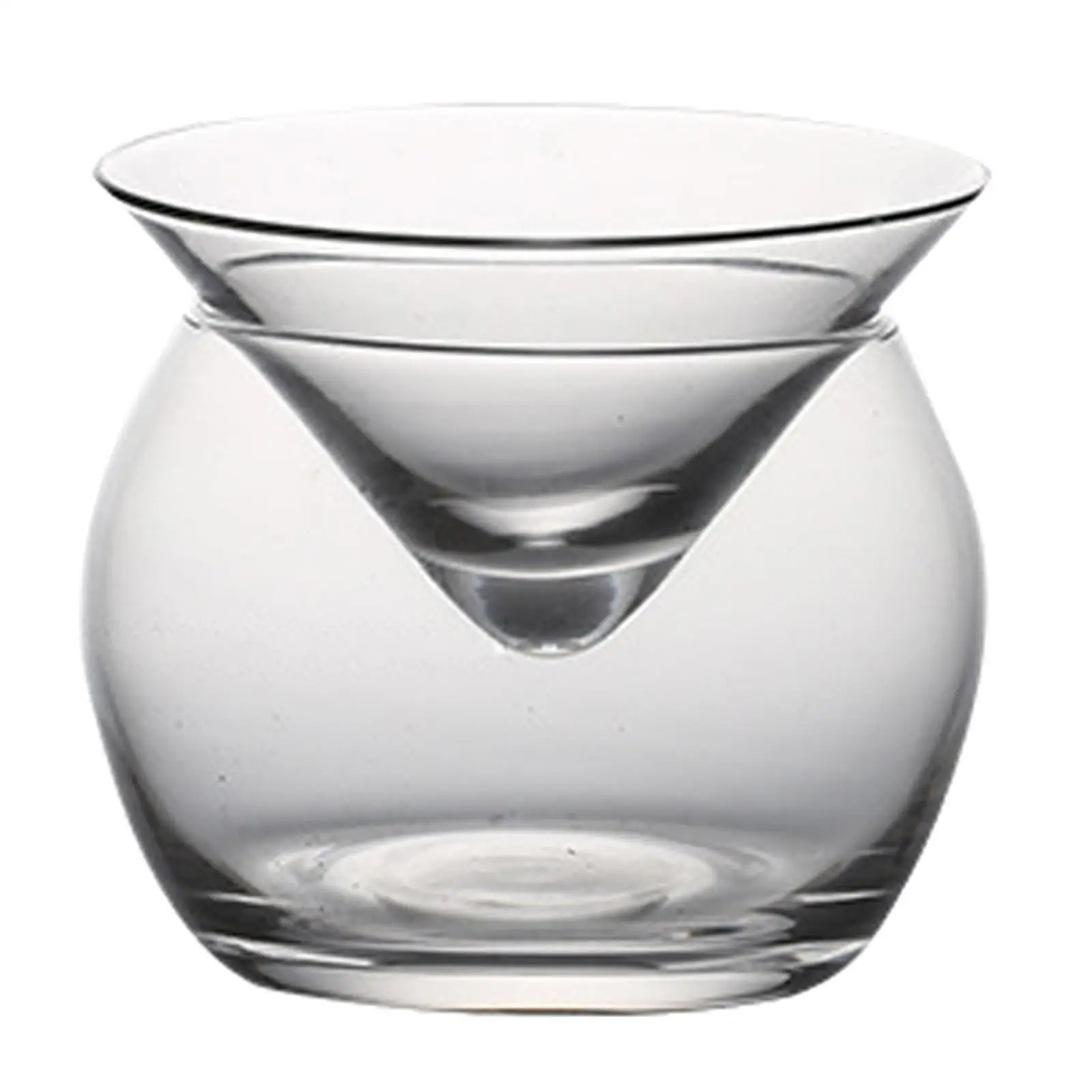 Bartender Special Drinking Glass Set Molecular Mix Interlayer Triangle Cocktail Cup for Liquor Martini Whiskey Home
