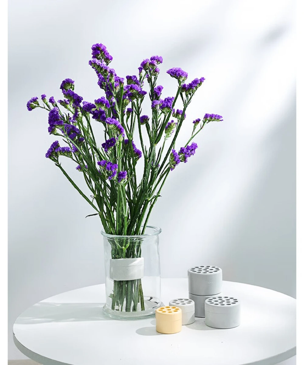 Kunststof gereedschap voor bloemstukken - Handspinnende spiraal voor verse bloemenbundel, potbevestiging en vloer bloemensteun bloempotbevestiging