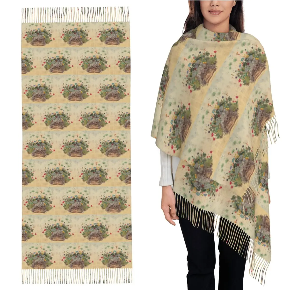 

ФАНТАСТИКОВЫЙ БОТИЧЕСКИЙ шарф, шарфы с кисточками для женщин, мягкие теплые шали и накидки, длинная осенне-зимняя шаль