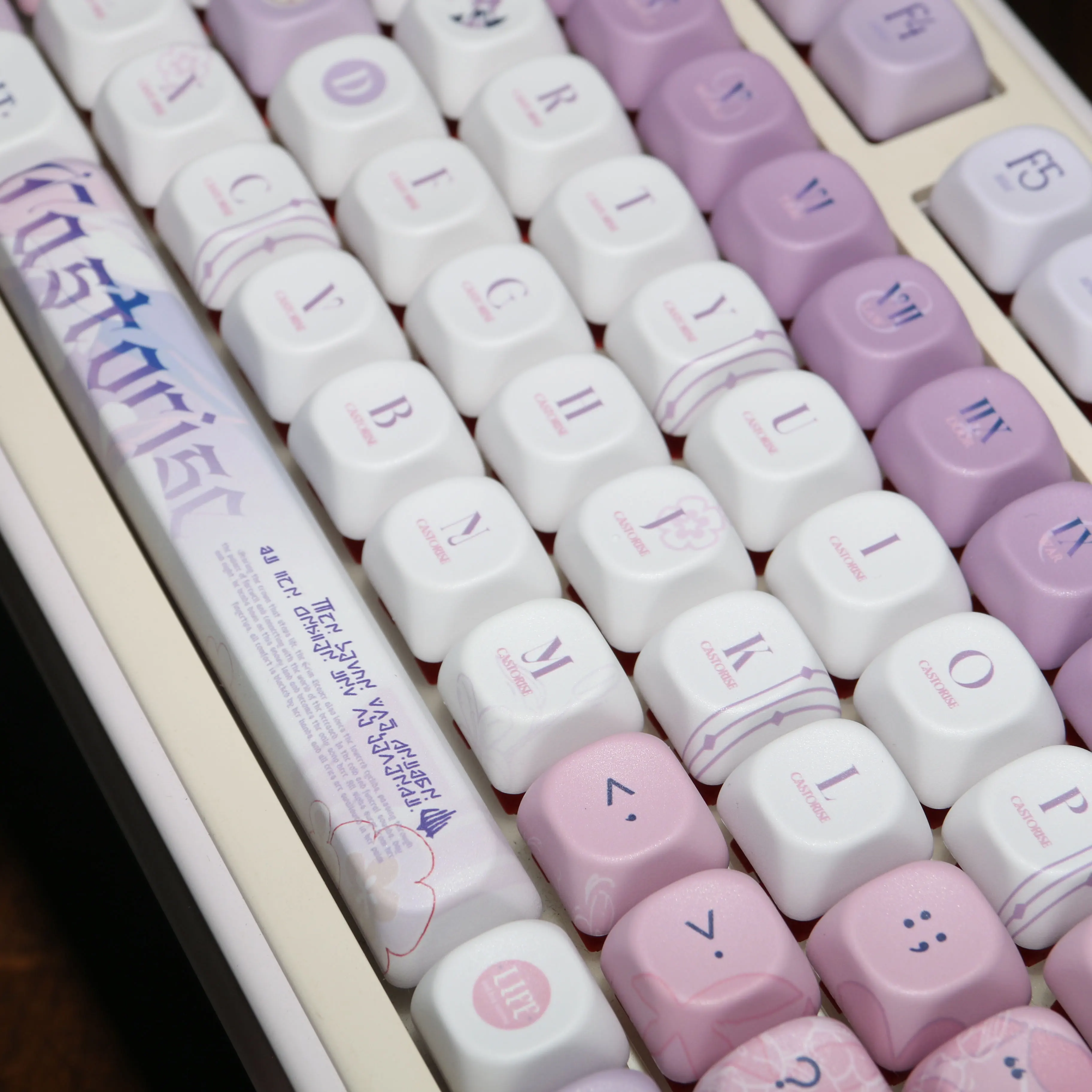 

120-клавишный Хонкай: Star Rail ‌ Колпачки для клавиш Castorice Theme Keycap PBT DYE-Sub Cherry Profile Key Cap для аксессуаров для механической клавиатуры