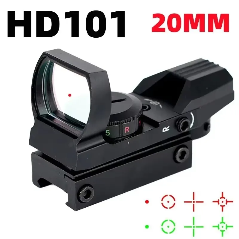 NONE Zielfernrohr 3-9x40 Zielfernrohr Taktische Jagd Zweite Brennweite Zubehör mit HD101 Red Dot und Rot Grün Laser Combo 8