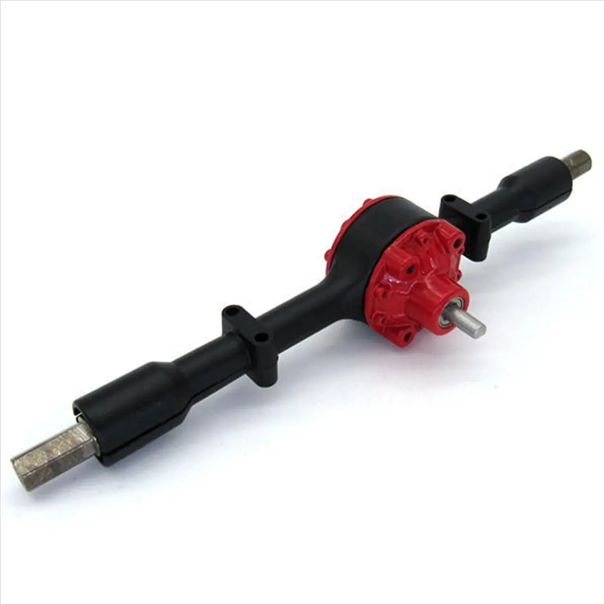 ABJL-2 Pcs Metal Rear Bridge Axle With Steel Gear For WPL D12 B14 B24 B16 B36 C14 C24 C34 C44 RC Car Upgrade Parts,Black 6