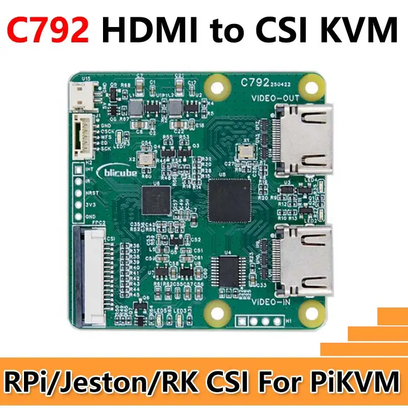 C792 Raspberry Pi C792 Double HDMI إلى CSI-2 فتحة التخرج لـ pikvm Pi5 Jeston #2