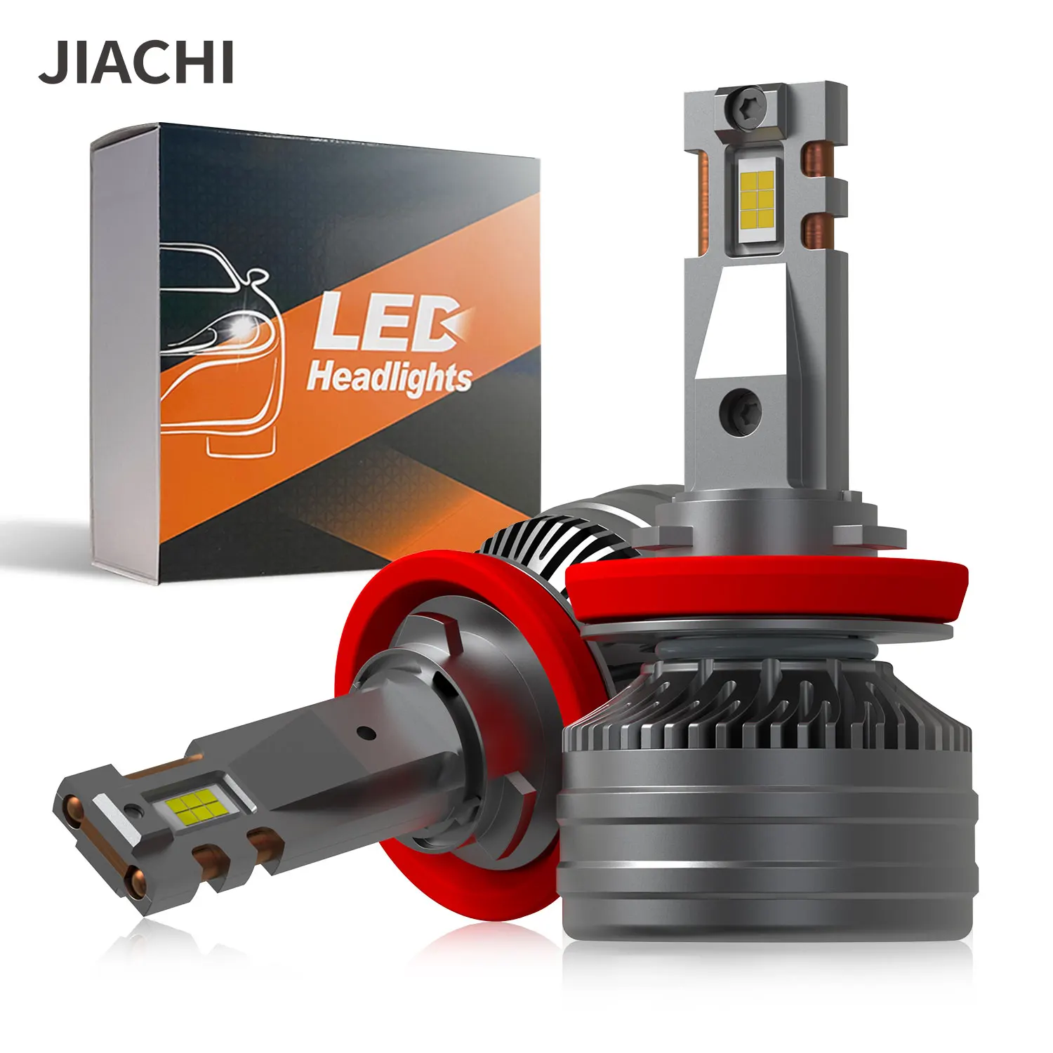 

JIACHI 2PCS DC12V CSP H11 Canbus Led Headlights Bulb High Power 20000LM 55W H7 9005 Headlamp Auto Car Driving Light With Fanless